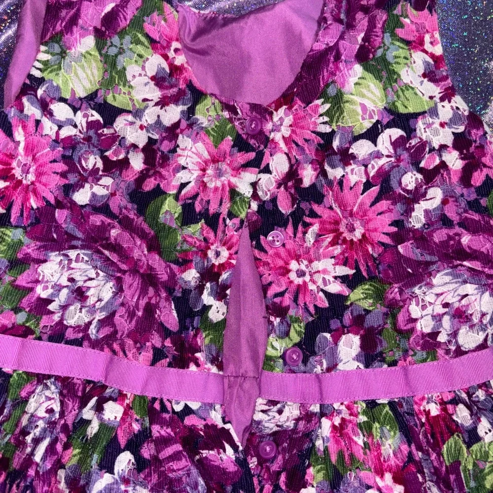 Gymboree Purple Floral Girls Dress
